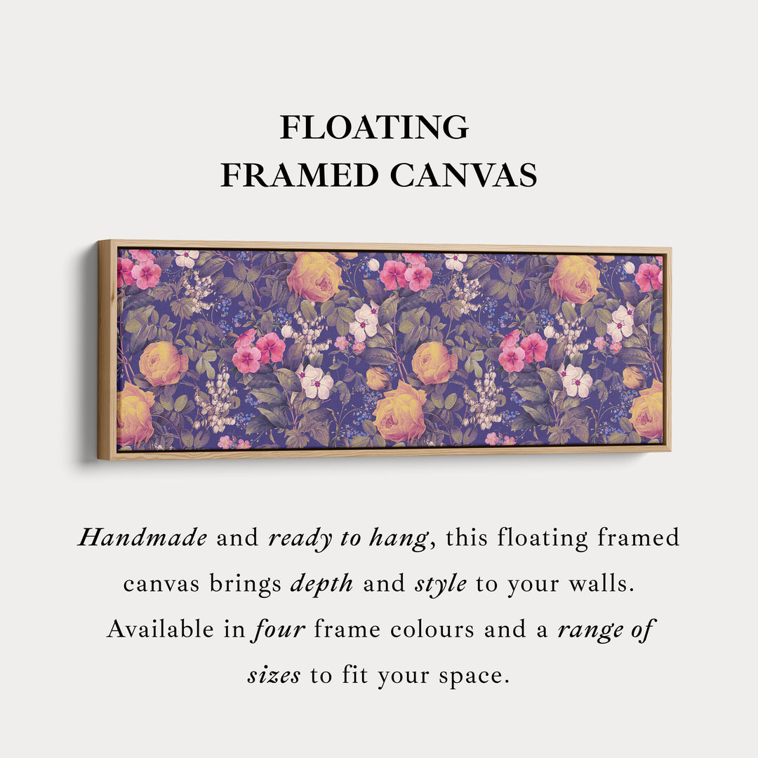 Panoramic Tropical Parrot Botanical Canvas Art for Living Room