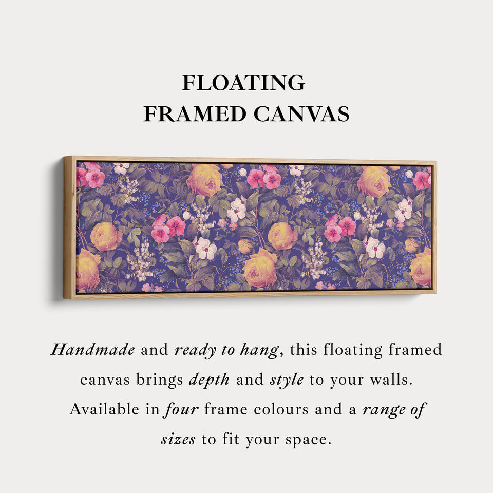 Panoramic Tropical Parrot Botanical Canvas Art for Living Room