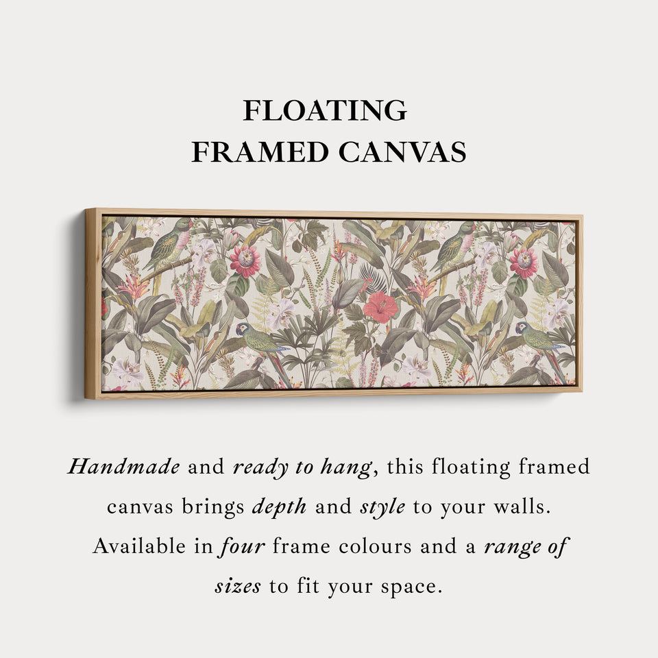 Above Bed Soft Yellow Floral Botanical Canvas Wall Art