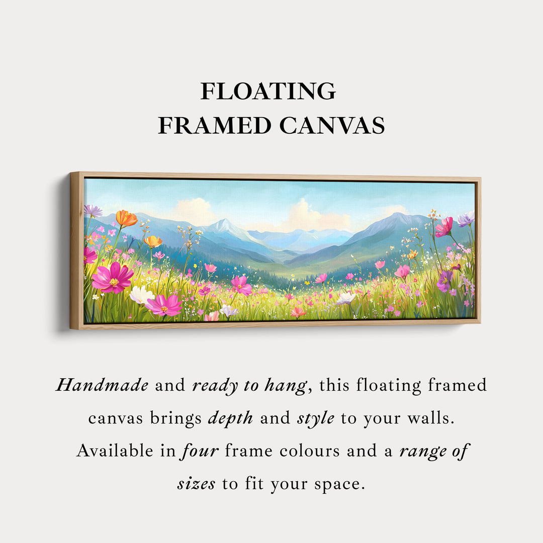 Panoramic Meadow Landscape Wide Wall Art Long Canvas For Living Room