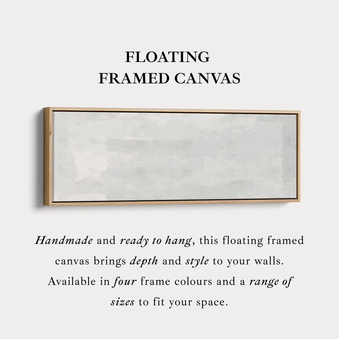 Neutral Grey Wide Wall Art Long Canvas Modern Minimalist Above Bed Decor