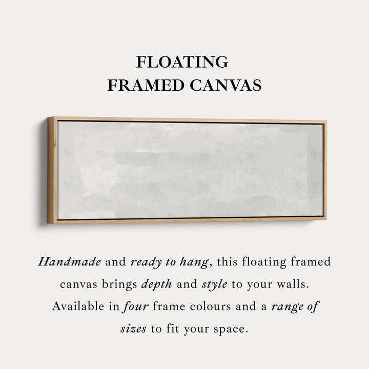 Neutral Grey Wide Wall Art Long Canvas Modern Minimalist Above Bed Decor