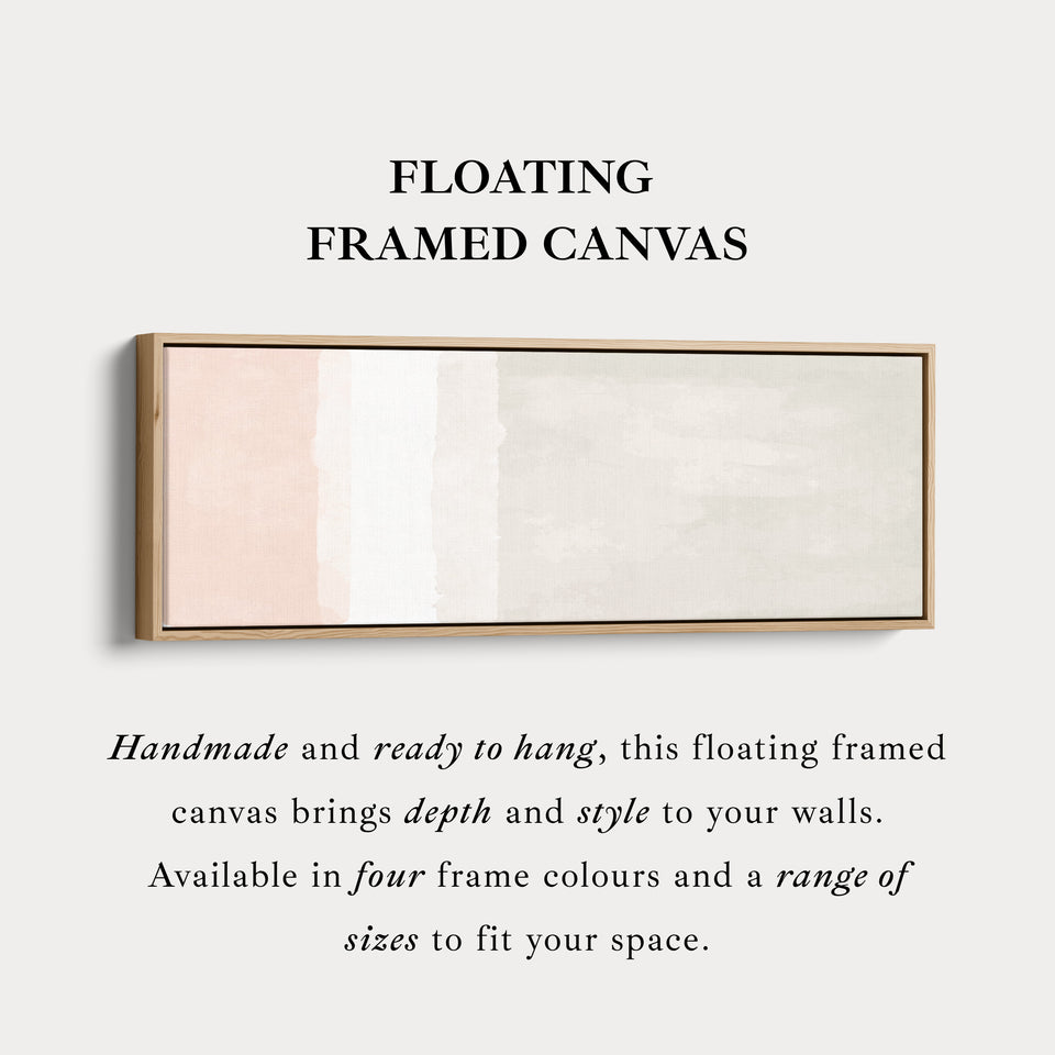 Horizontal Wall Art Light Beige And Cream Minimal Wall Decor For Hallway