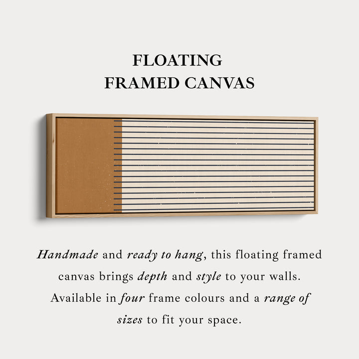 Long Canvas Burnt Orange And Black Striped Wall Art For Hallway Or Bedroom