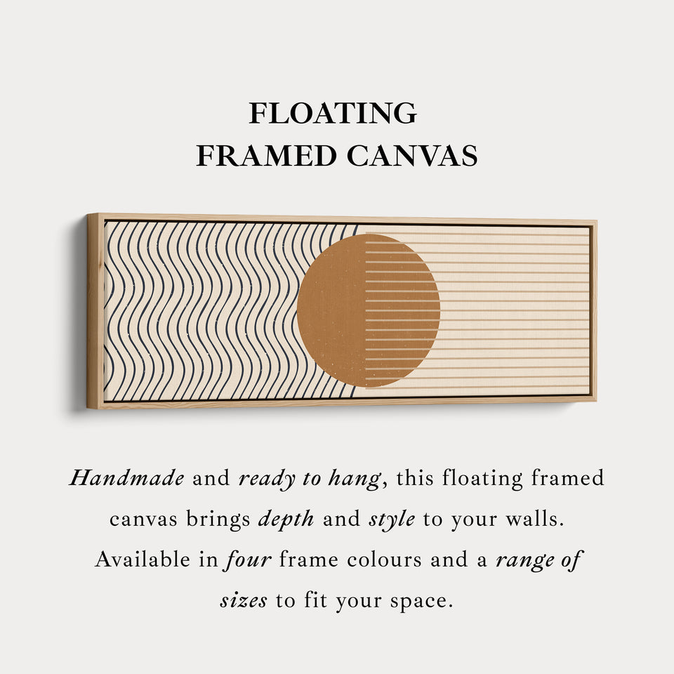 Above Bed Art Warm Brown Circle With Wavy Line Pattern For Bedroom Or Lounge