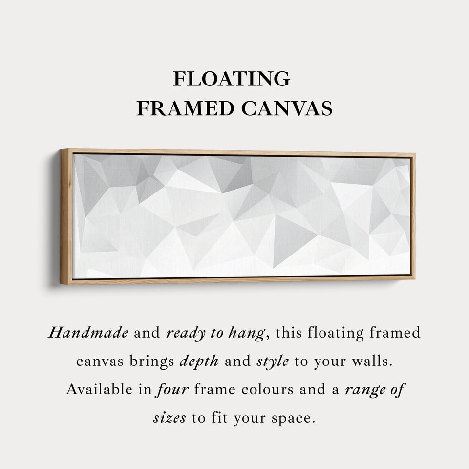 Wide Panoramic Wall Art Grey White Minimalist Long Canvas