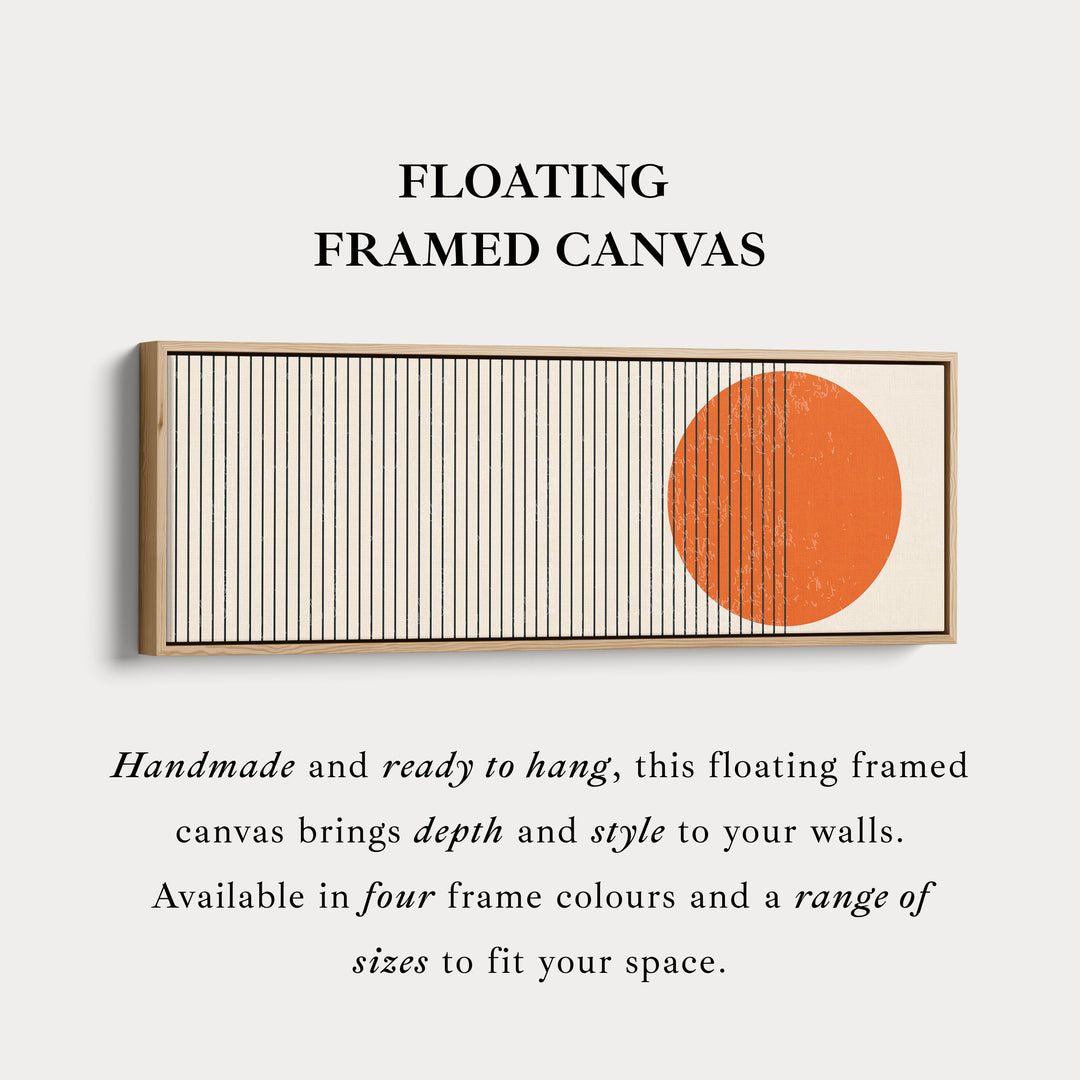 Narrow Wall Decor Beige Black Orange Above Bed Wall Art