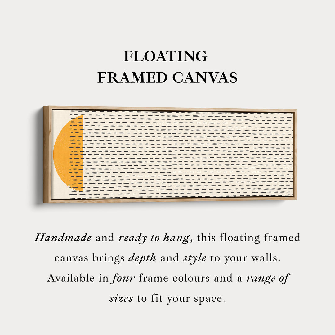 Long Canvas Beige Black Orange Minimalist Skinny Wall Art