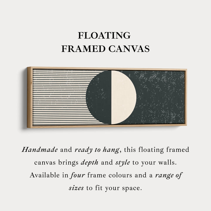 Horizontal Wall Art Beige Black Wide Long Canvas For Living Room