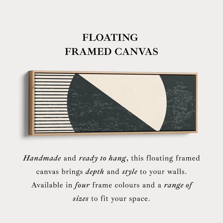 Above Bed Art Beige Black Long Canvas Minimalist Panoramic Wall Art