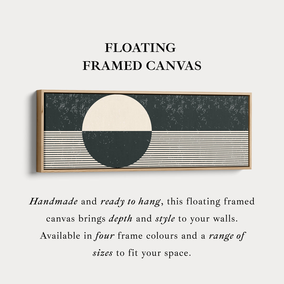 Wide Wall Art Beige Black Panoramic Long Canvas For Living Room