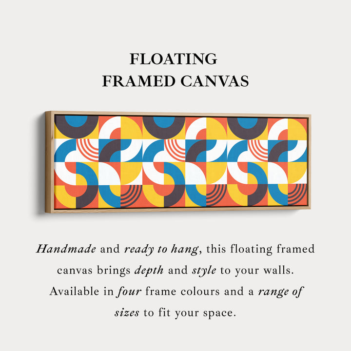 Above Bed Wall Art Yellow Blue Bold Modern Long Canvas