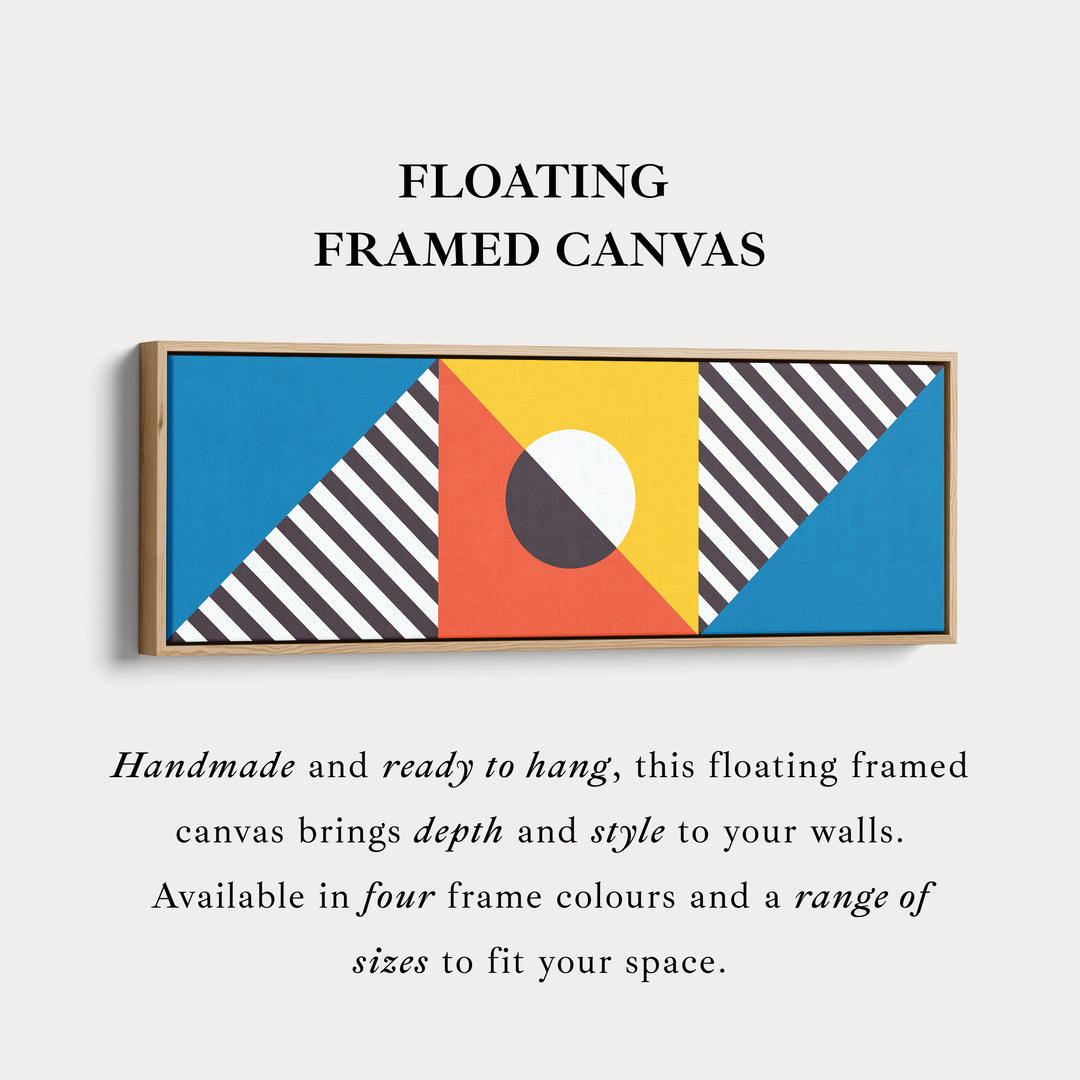 Wide Canvas Pattern Green Blue Modern Repeating Geometric Design