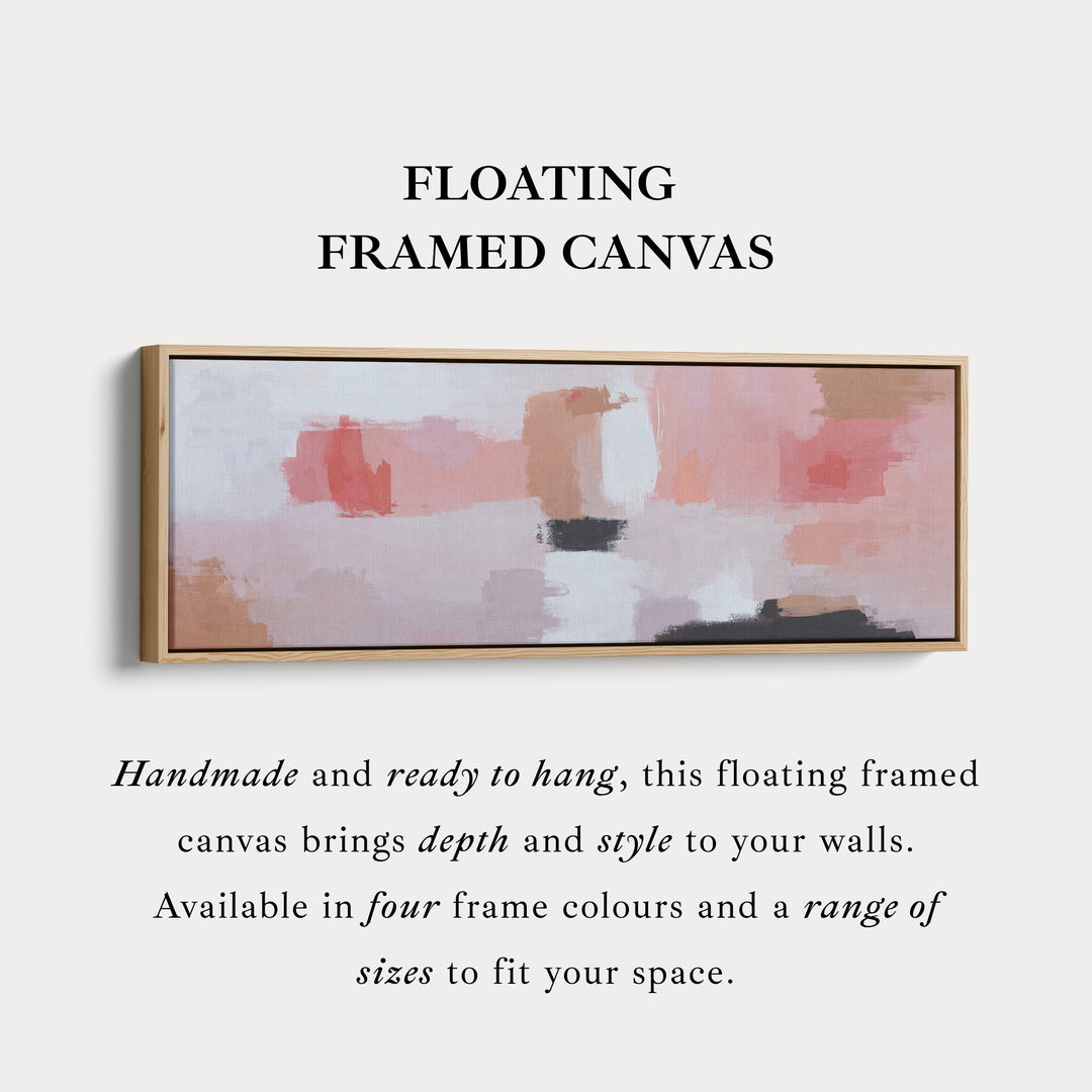 Wide Canvas Calm Pink And Neutral Abstract For Bedroom