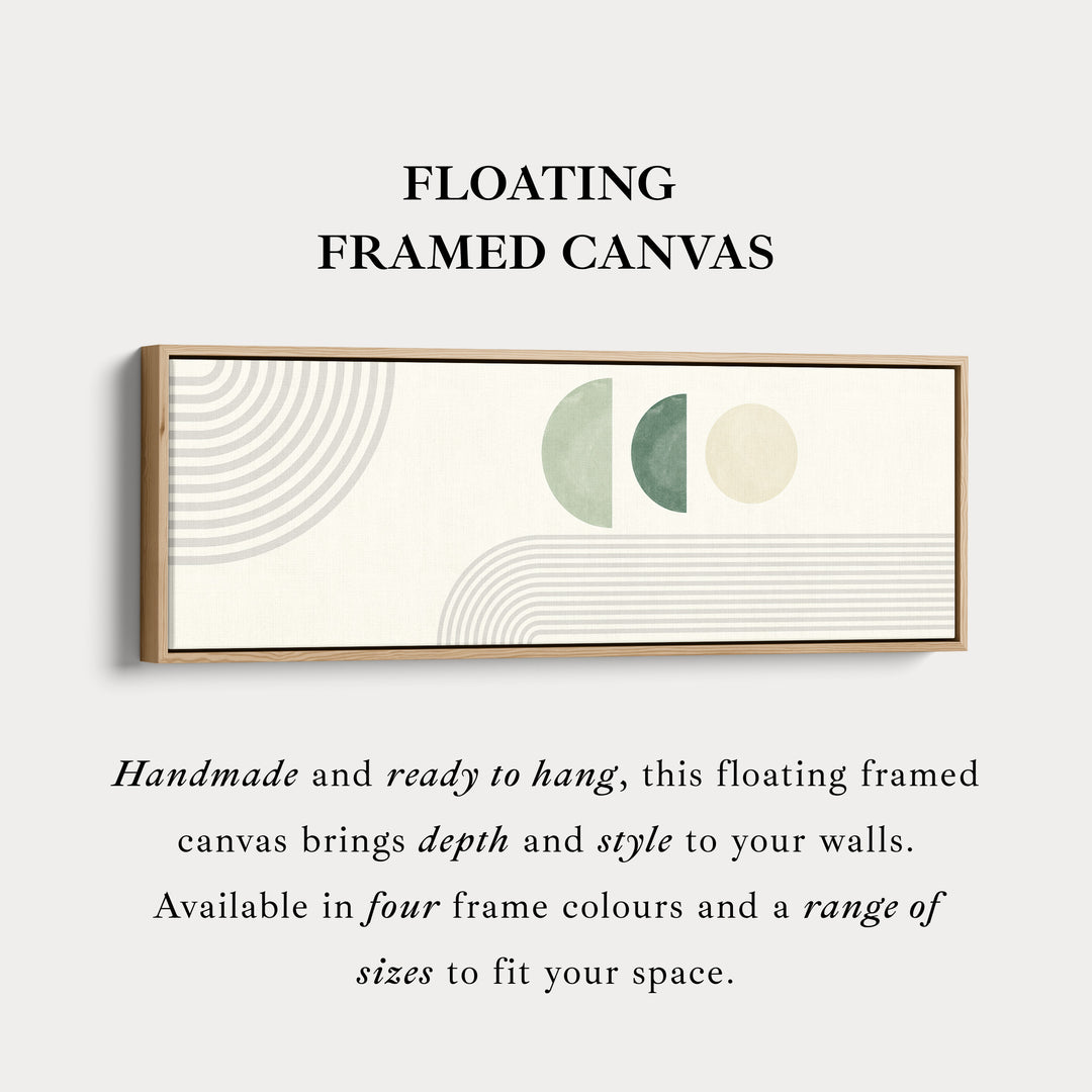 Geometric Narrow Wall Decor Sage Green Circles For Modern Interiors