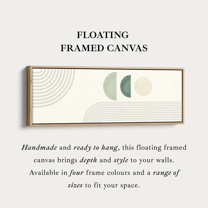 Geometric Narrow Wall Decor Sage Green Circles For Modern Interiors