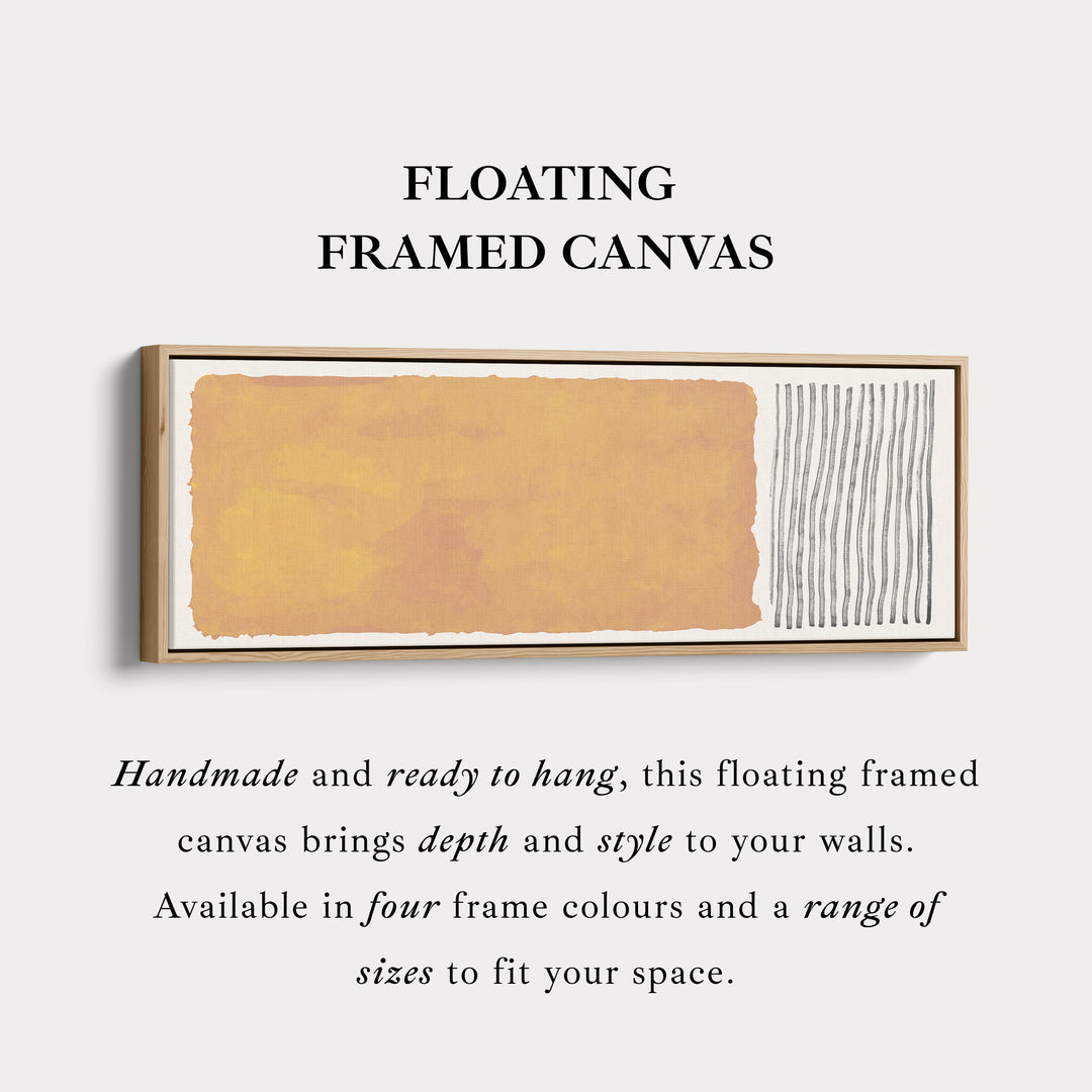 Long Canvas Modern Block Art In Earthy Brown And Grey