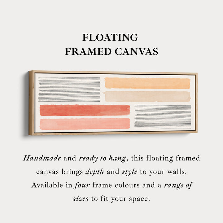 Horizontal Wall Art Terracotta Stripes And Warm Minimalist Blocks