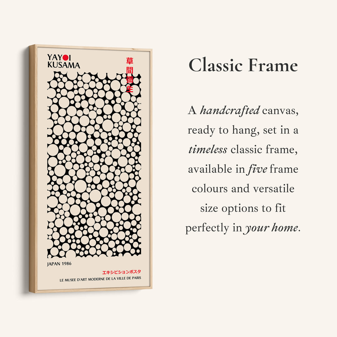 Yayoi Kusama Vertical Wall Art Polka Dot Pattern Tall Canvas For Living Room