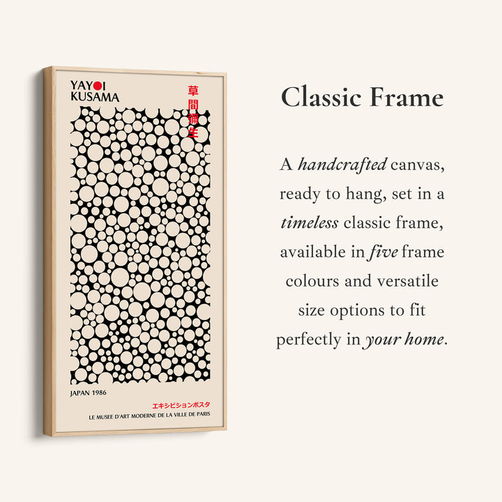 Yayoi Kusama Vertical Wall Art Polka Dot Pattern Tall Canvas For Living Room