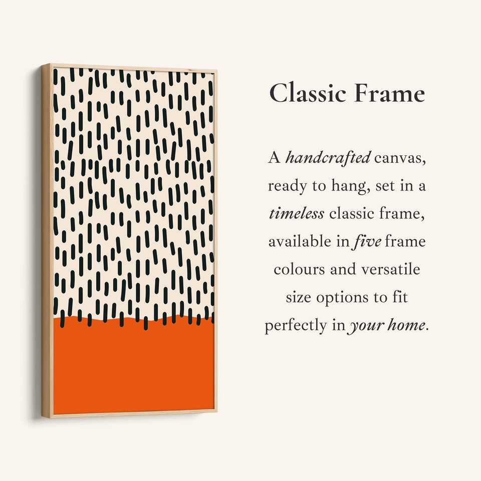 Vertical Wall Art Abstract Dash Pattern Vertical Canvas For Hallway