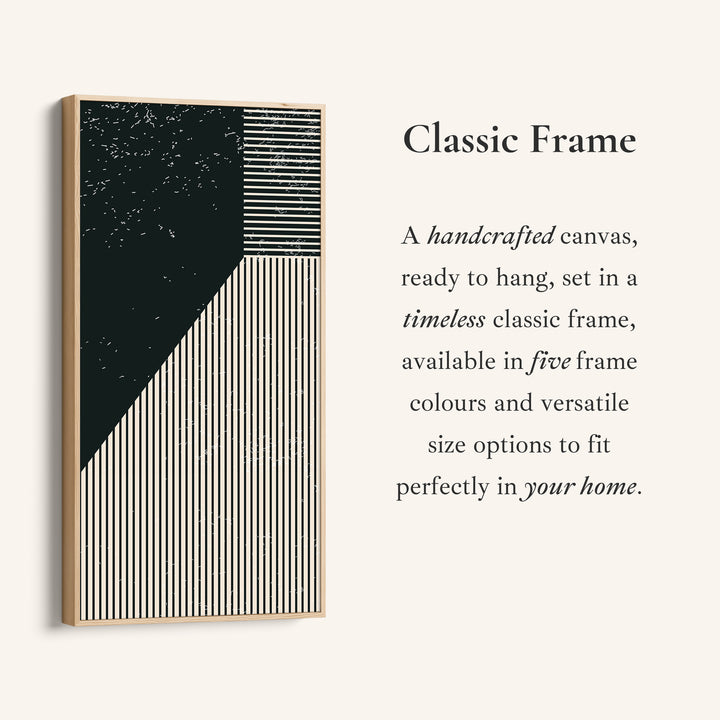 Vertical Wall Art Geometric Stripe Blocks Tall Canvas For Office