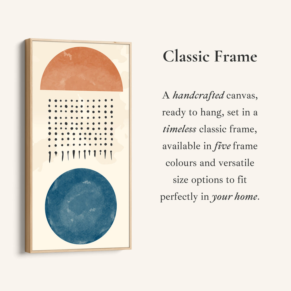 Vertical Wall Art Abstract Circles Dots Tall Canvas For Living Room