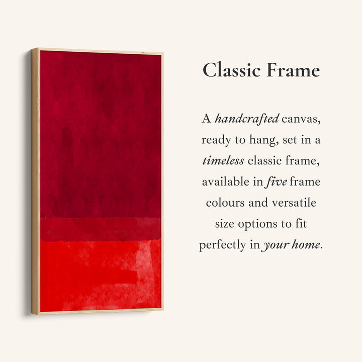 Vertical Wall Art Red Colour Field Portrait Wall Art For Living Room