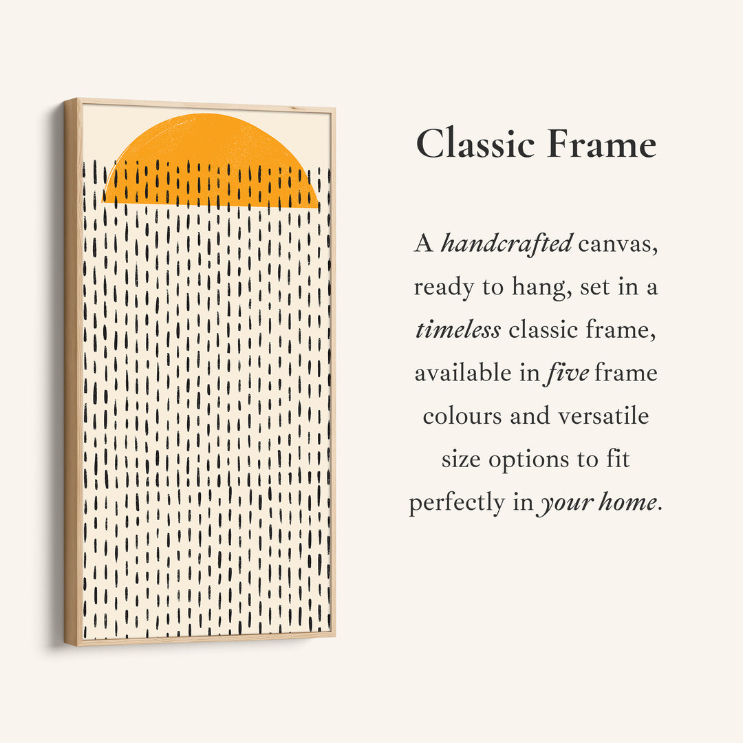 Vertical Wall Art Half Sun Pattern Vertical Canvas For Bedroom