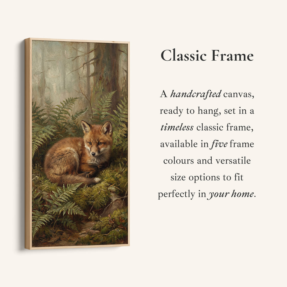 Fox Forest Portrait Large Vertical Wall Art Tall Canvas For Hallway