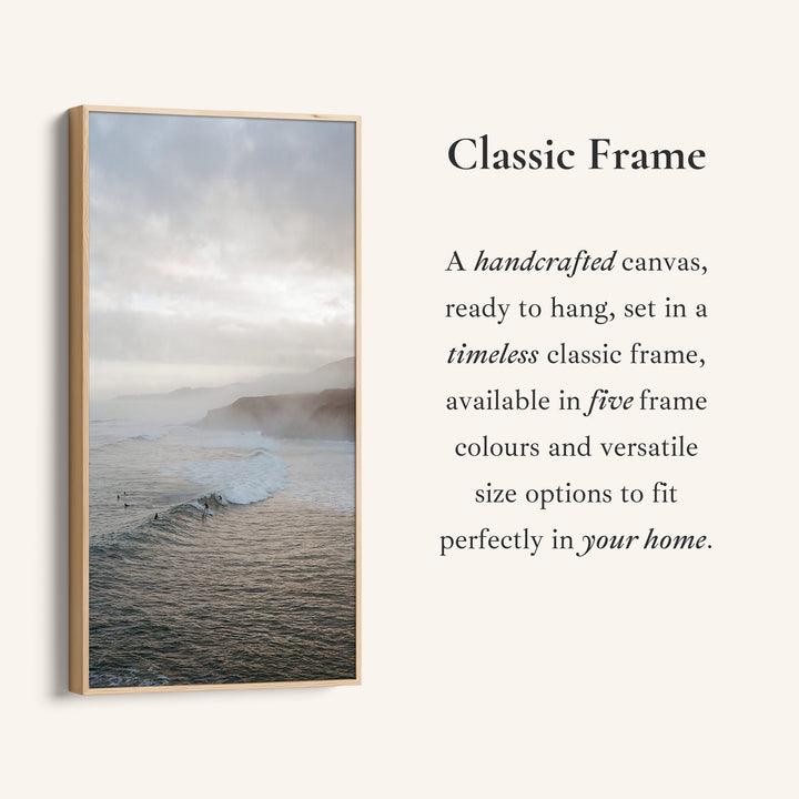 Large Vertical Wall Art Long Wall Art Ocean Waves With Cliffs For Hallway