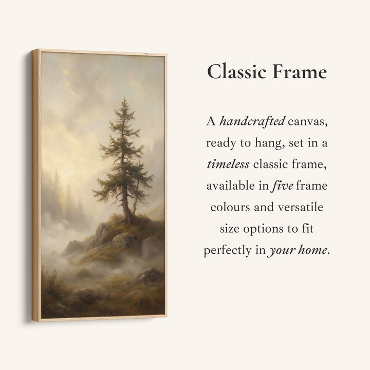 Large Vertical Wall Art Tall Narrow Canvas Lone Pine On Rocky Hill For Hallway