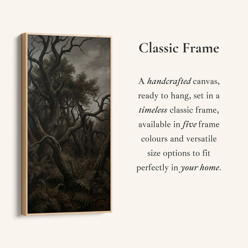 Tall Wall Art Dark Twisted Forest Portrait Wall Art For Kitchen