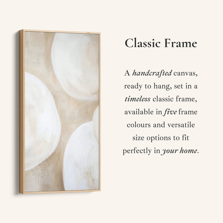 Tall Narrow Canvas Neutral Abstract Circles Tall Canvas For Living Room