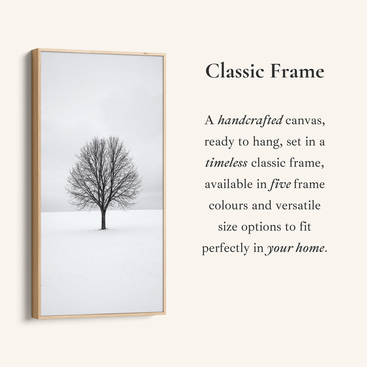 Long Wall Art Bare Tree In Snow Portrait Wall Art For Kitchen