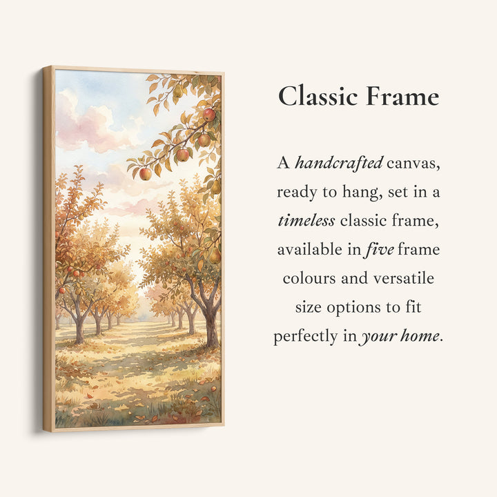 Large Vertical Wall Art Narrow Wall Art Sunlit Orchard Trees For Hallway