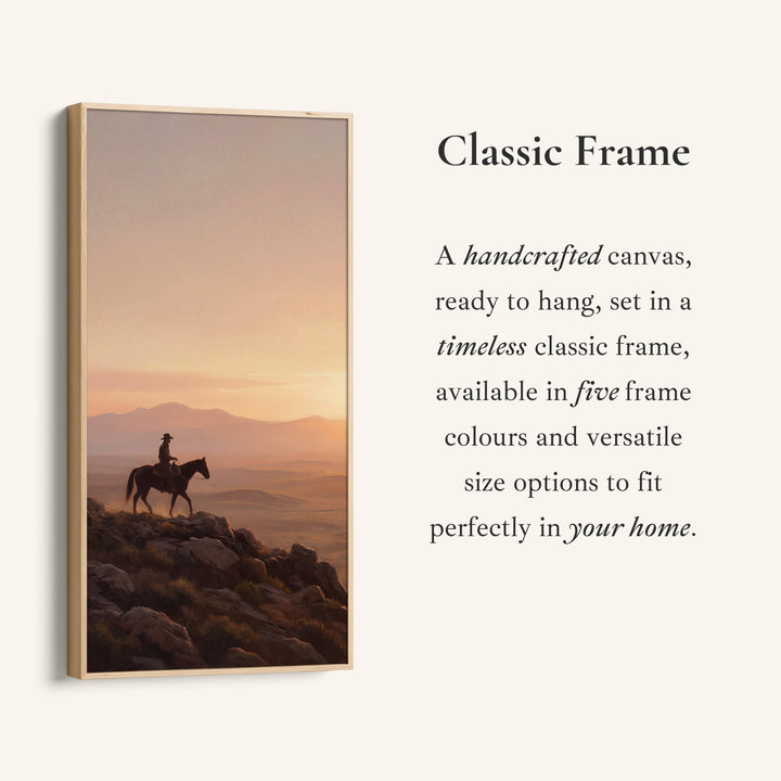 Portrait Wall Art Rider On Rocky Ridge Large Vertical Wall Art For Kitchen