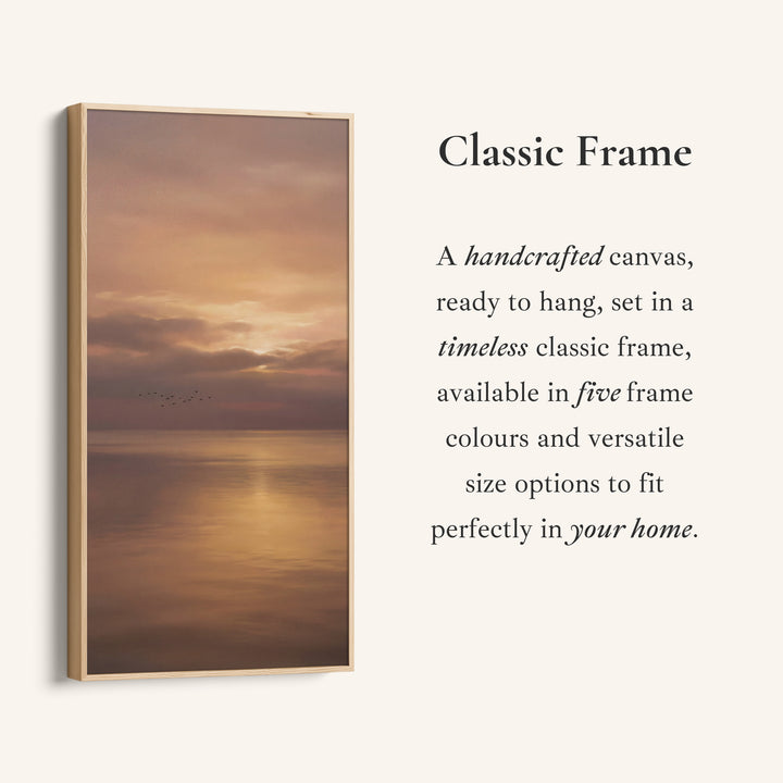 Vertical Wall Art Golden Ocean Sunset Reflection Large Vertical Wall Art For Hallway