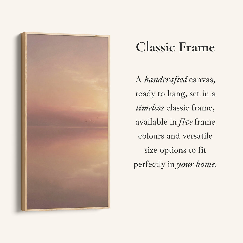 Large Vertical Wall Art Long Wall Art Pink Minimal Sunset Seascape For Hallway