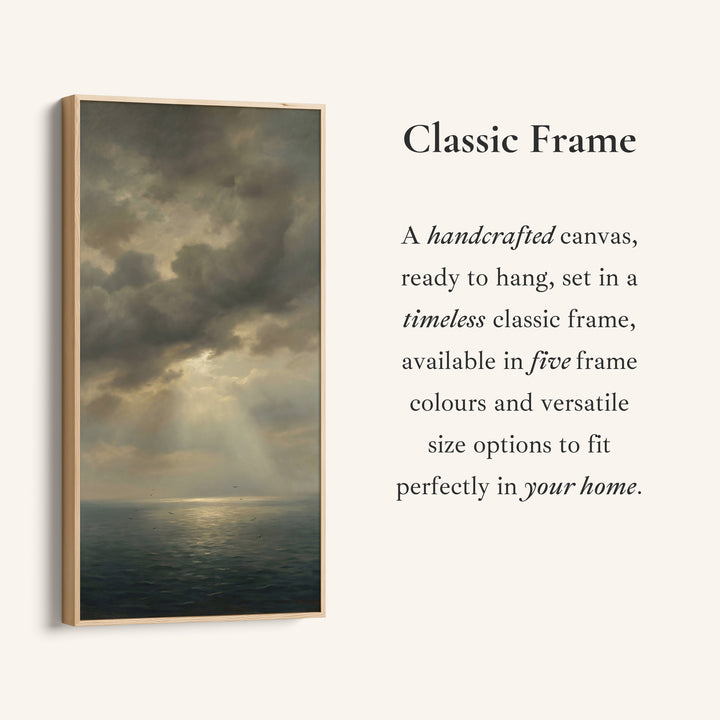 Vertical Wall Art For Office Storm Clouds Over Sea Vertical Canvas