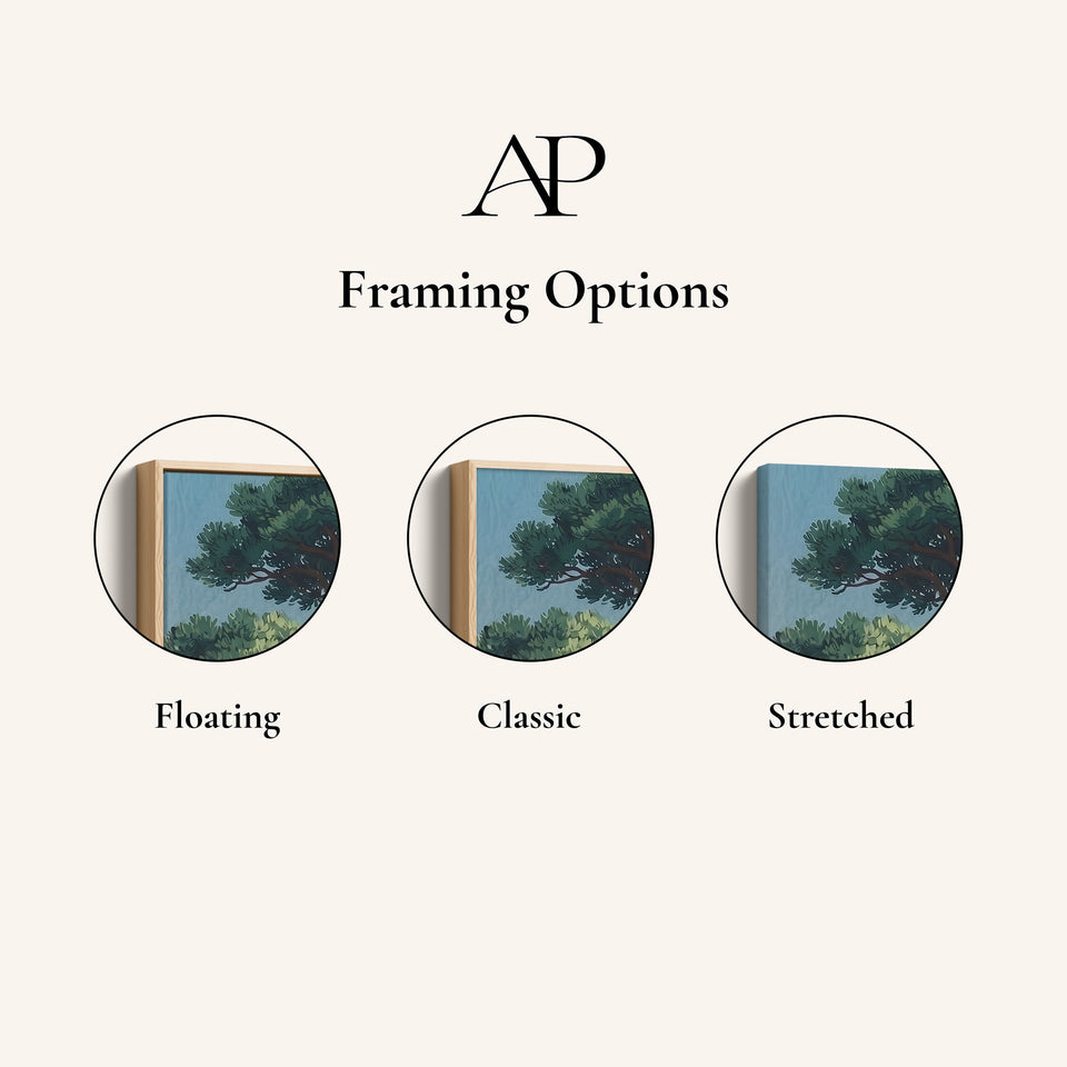 Japanese Pine Large Scale Wall Art Set Office