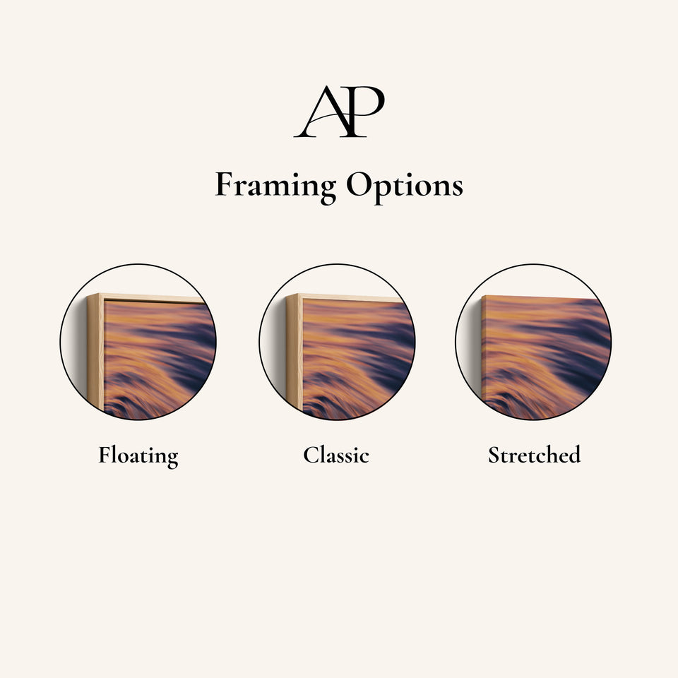 Warm Curling Ocean Wave Oversized Triptych Wall Art For Bedroom