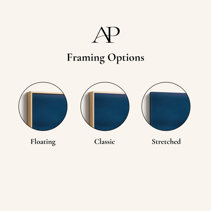 Calm Sea Surface 3 Piece Wall Art Set For Office In Deep Blue