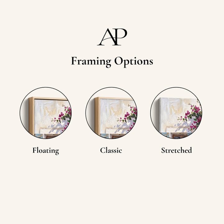 Triptych Wall Art With Mediterranean Doorway For Living Room