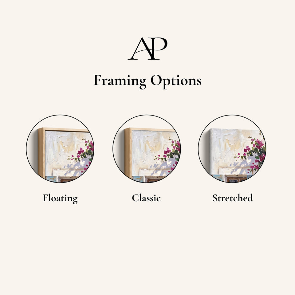 Triptych Wall Art With Mediterranean Doorway For Living Room