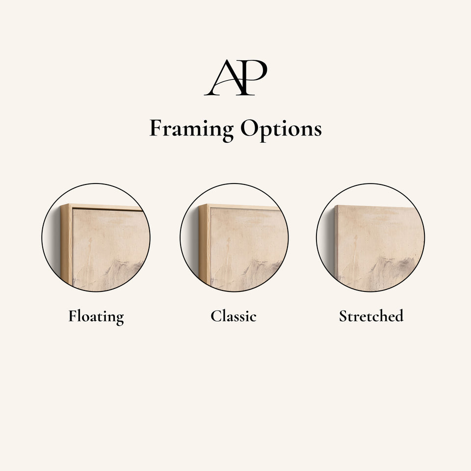 Dark Ink Ridge Across Beige 3 Piece Wall Art Set Office Wall Decor