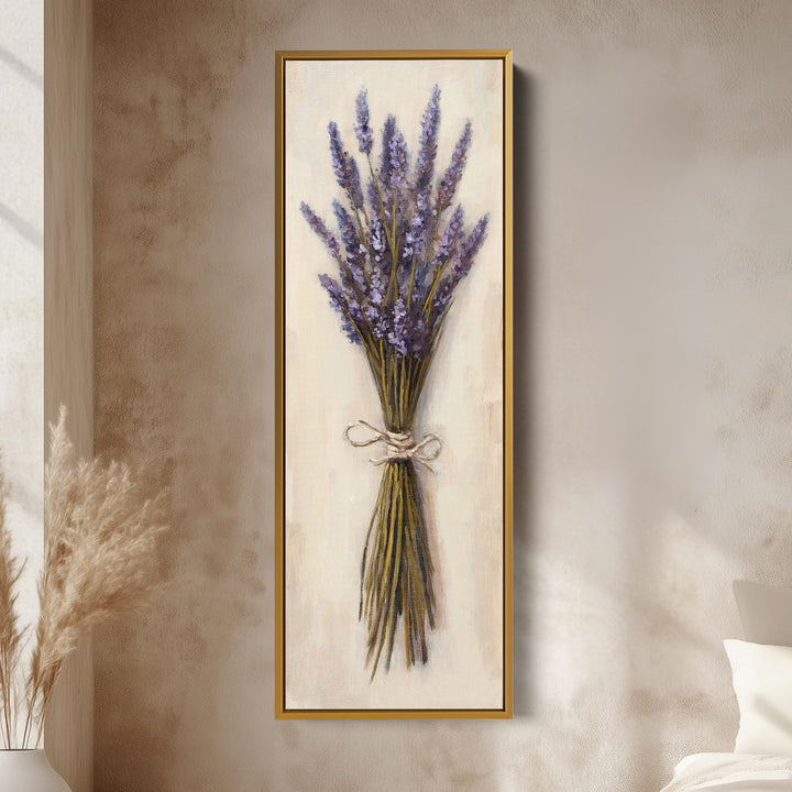 Tall Wall Art Lavender Bouquet For Bedroom Botanical Decor