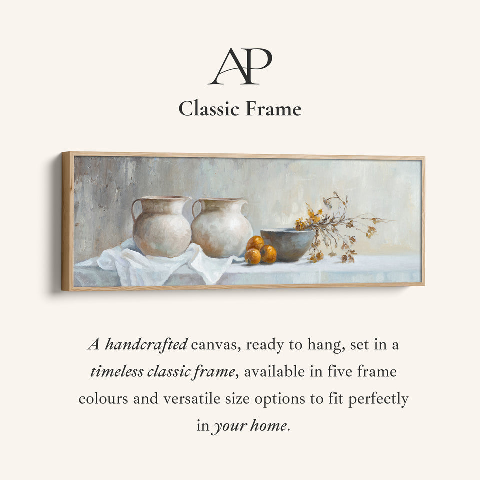 Landscape Wall Art Rustic Still Life Pottery For Kitchen Neutral Decor