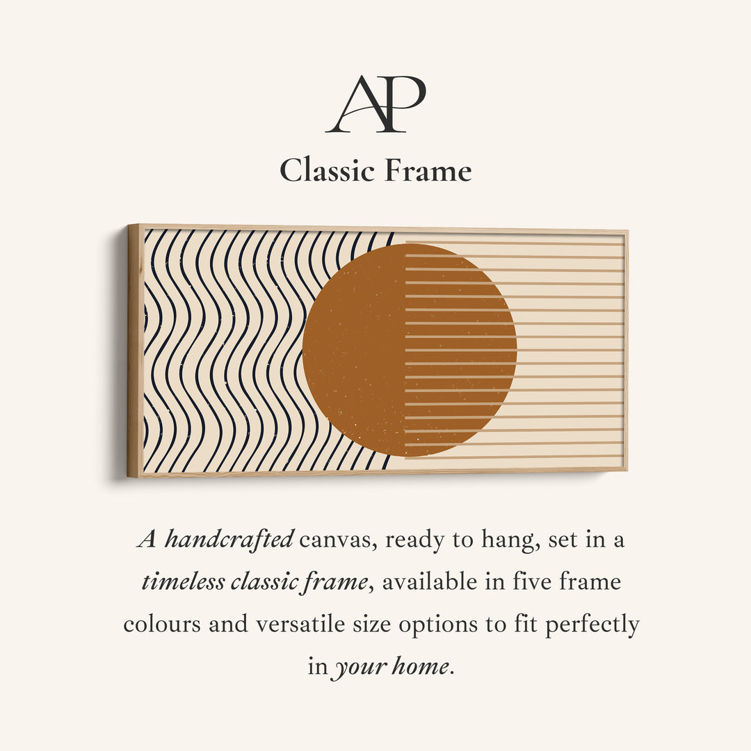 Large Wall Art Sun And Linear Abstract Pattern Oversized Wall Decor For Living Room