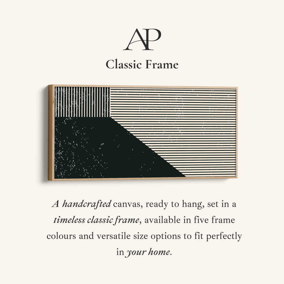 Wide Wall Art Geometric Stripe Layout Oversized Wall Decor Office